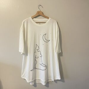 Life Clothing Moon Goddess Oversized Tshirt Made In USA Sketch